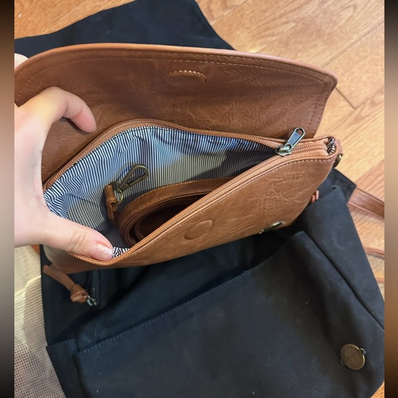 Stylish Momkindness Black Canvas Backpack Diaper bag/ detachable purse - Picture 4 of 8